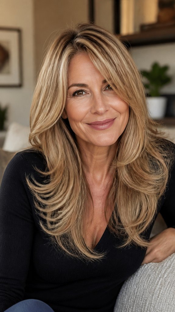 long layered youthful volume