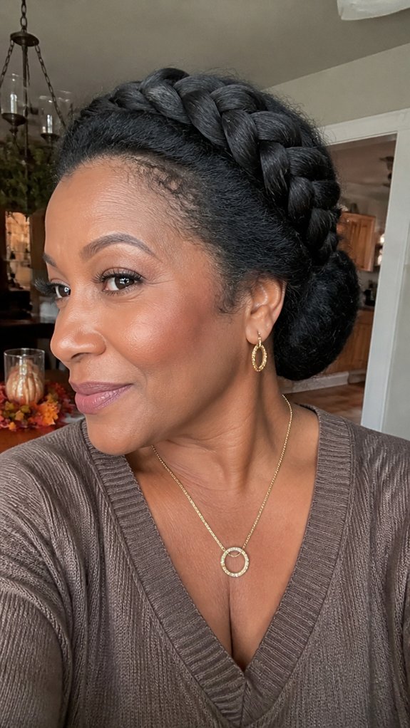 loose textured braided crown