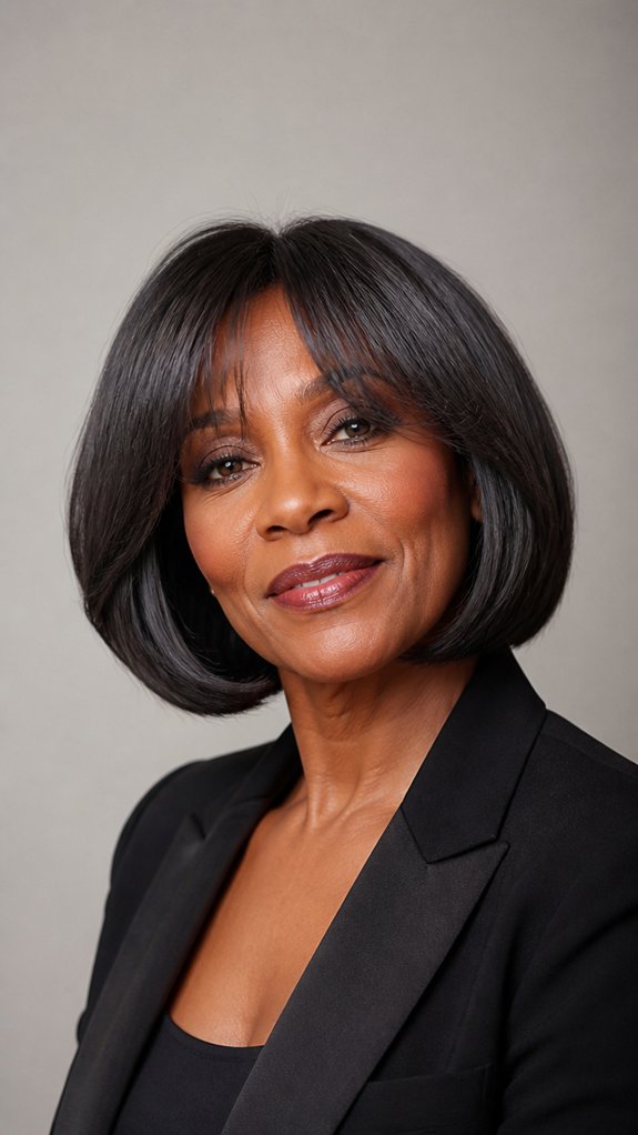 mid length layered bob elegance