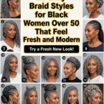 modern gray braids for 50