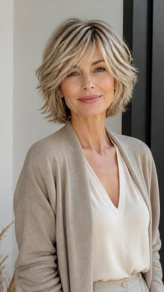 modern shag enhances fine hair