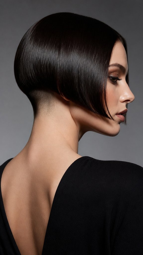 nape undercut sleek bob