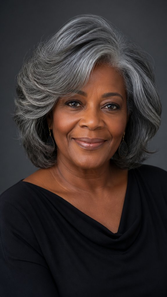 natural gray with silver highlights