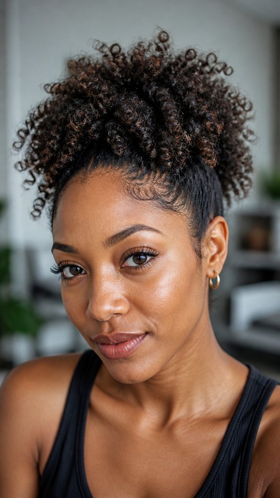 pineapple upsweep for volume