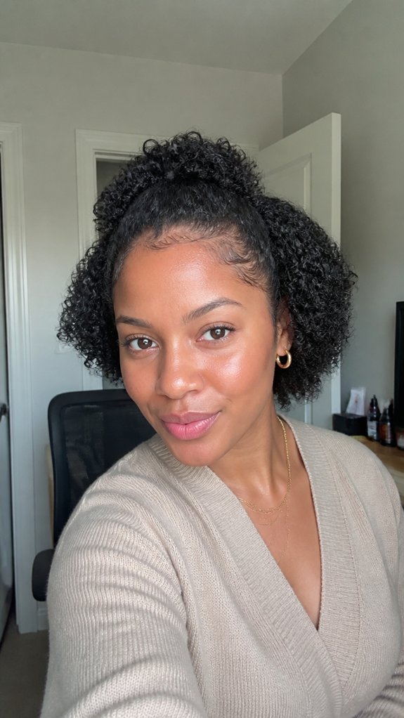 polished half up defined curls