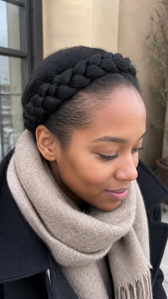 protective halo braid tucking