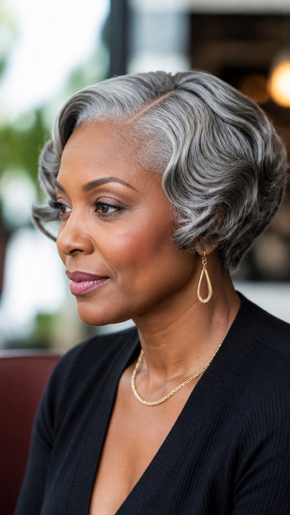 sculpted finger wave bob elegance