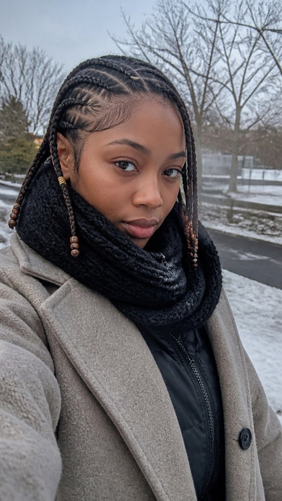 secure face framing fulani braids