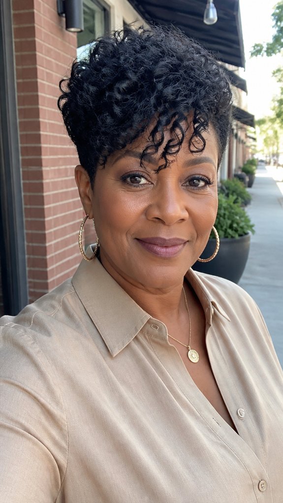 short curly taper bangs