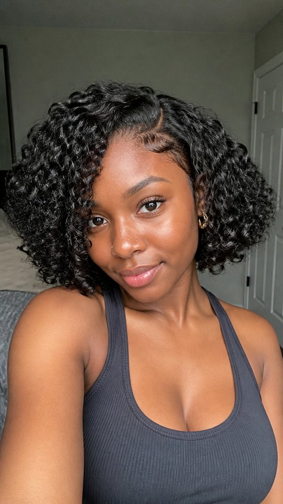 short curly wash and go