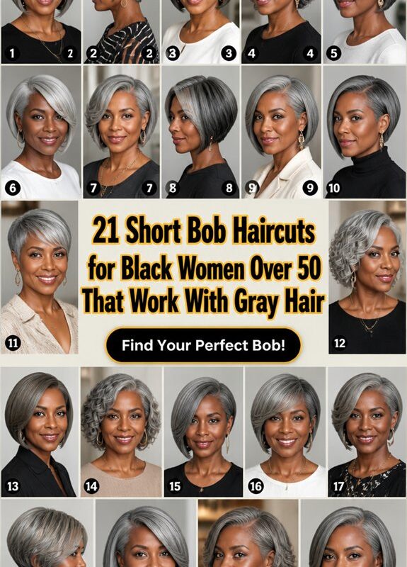 short gray bob ideas