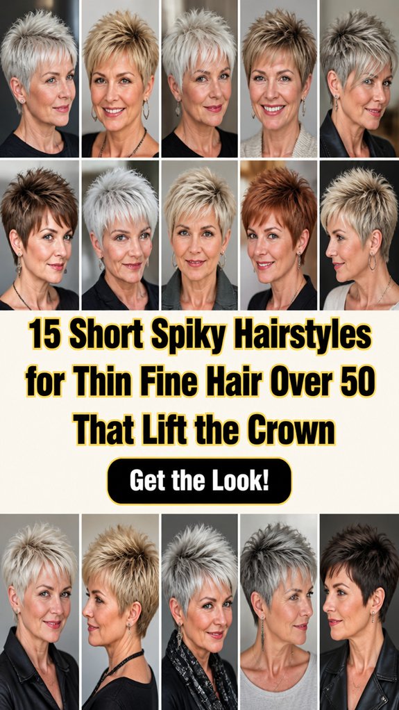 short spiky crown lifting styles