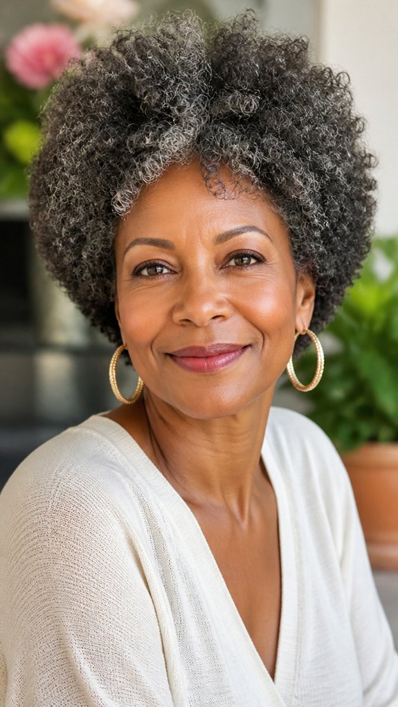 short tapered curly afro