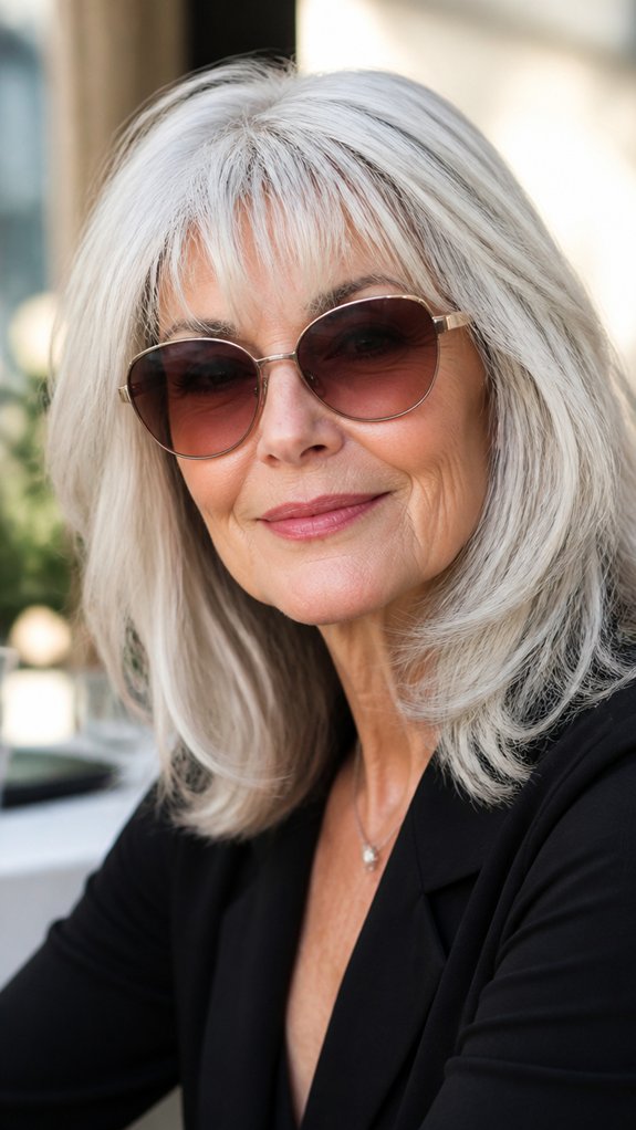 shoulder grazing layered glasses look