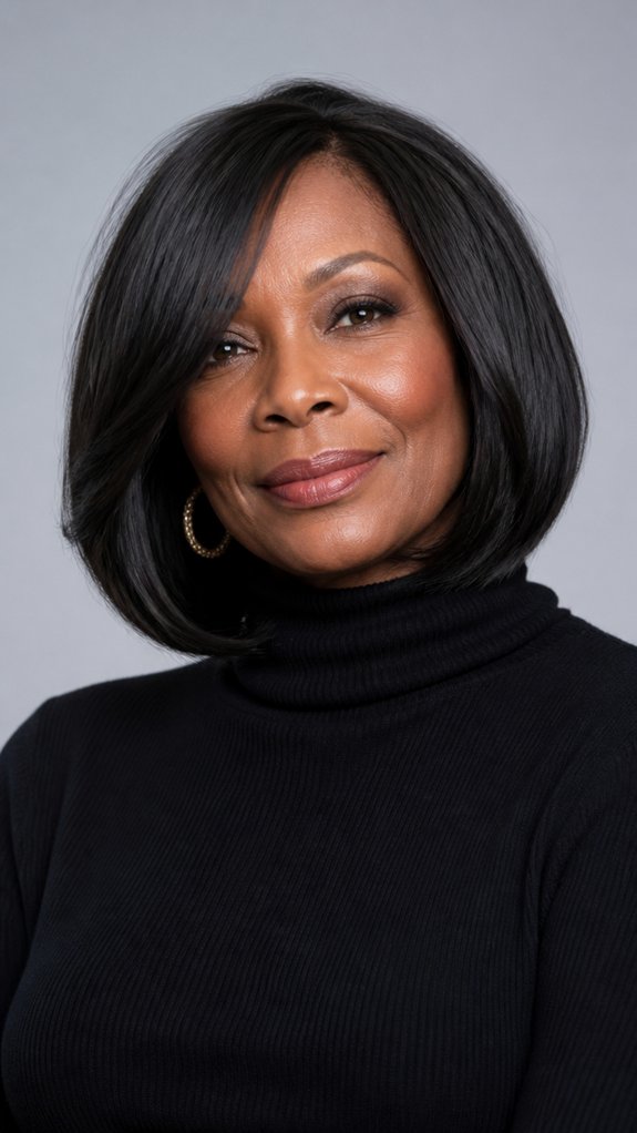 shoulder length bob with concealed underlayer