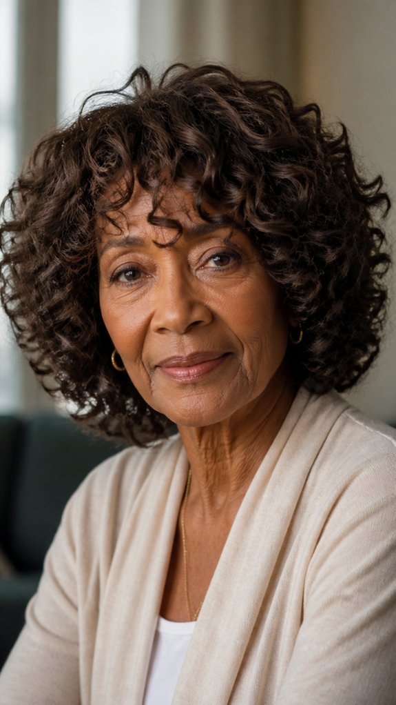 shoulder length curly textured shag
