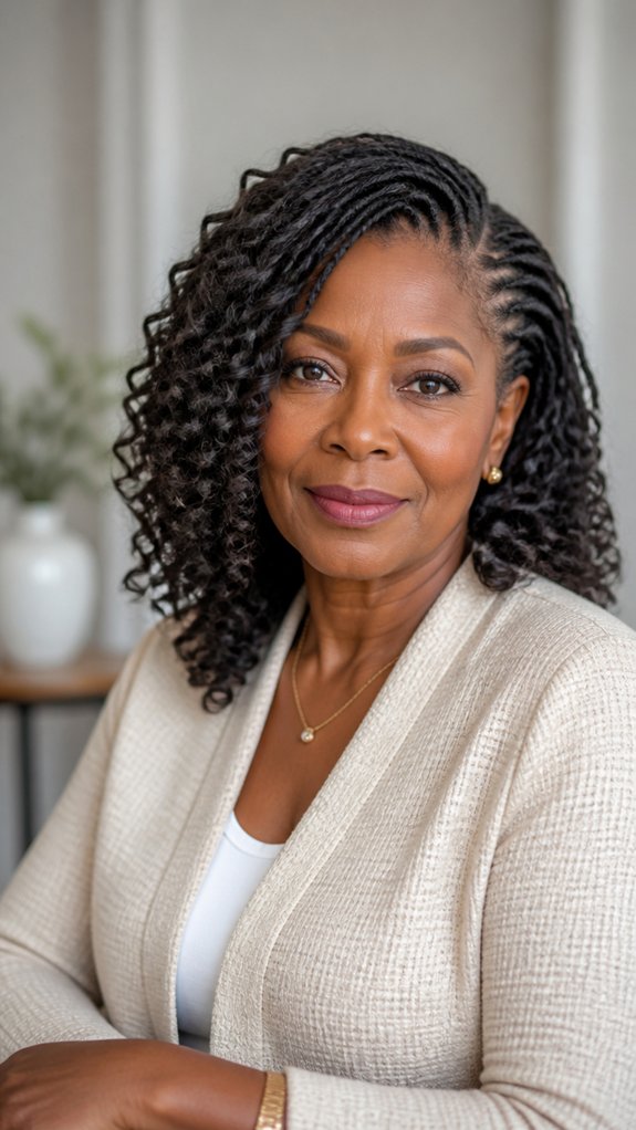 side part crochet protective style