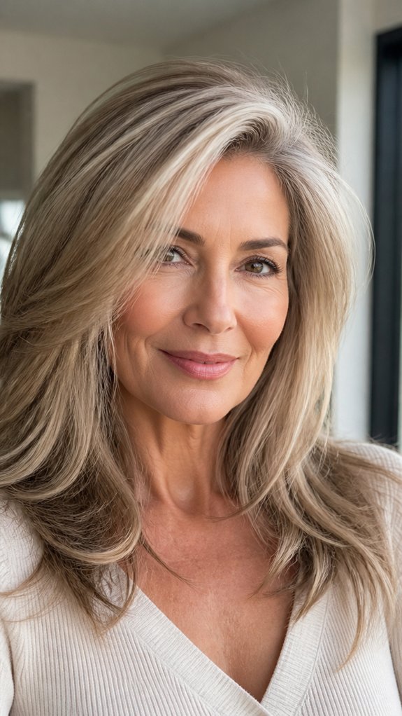 side part long layered lift