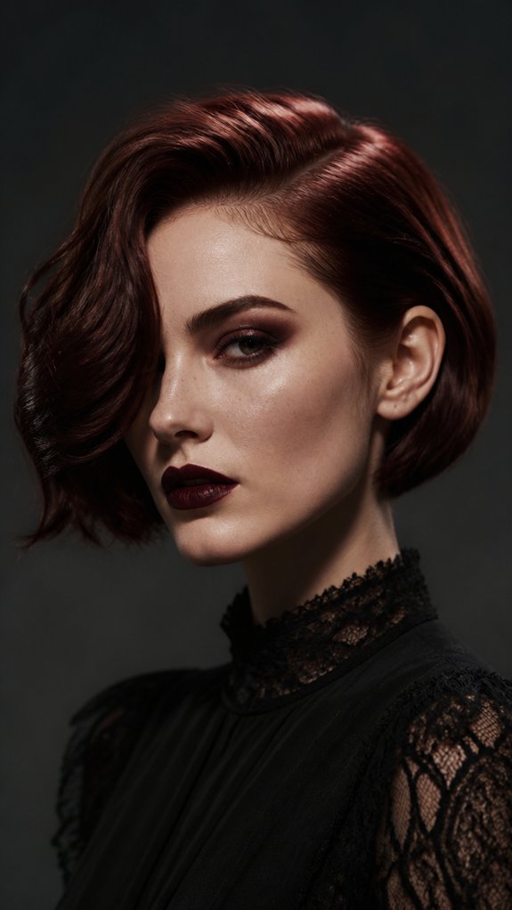 side part subtle waved bob