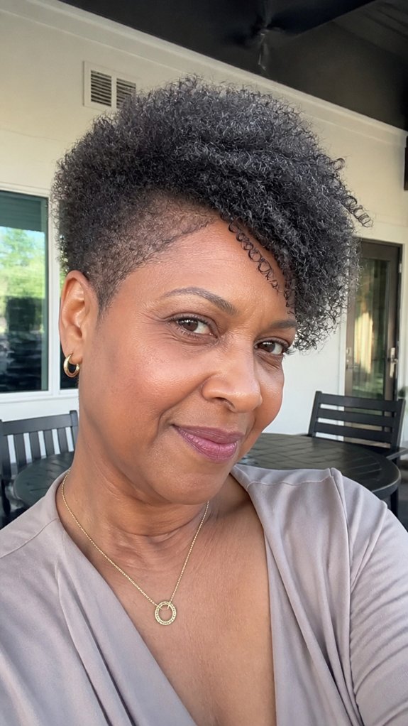 side swept textured tapered look