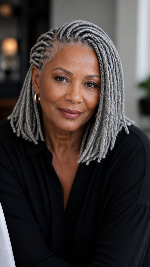 silver goddess metallic fauxlocs