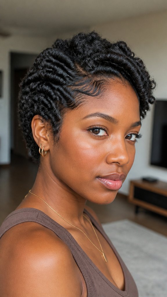 sleek defined flat twist out