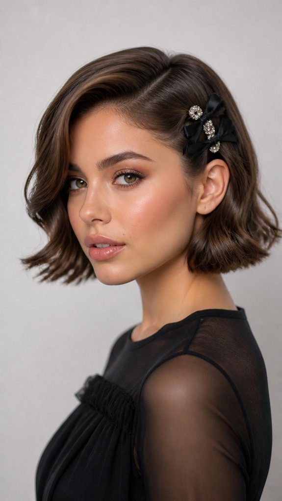 sleek polished bob blowout
