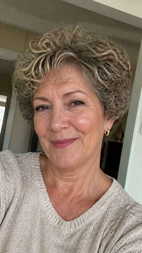 soft layered curly bob