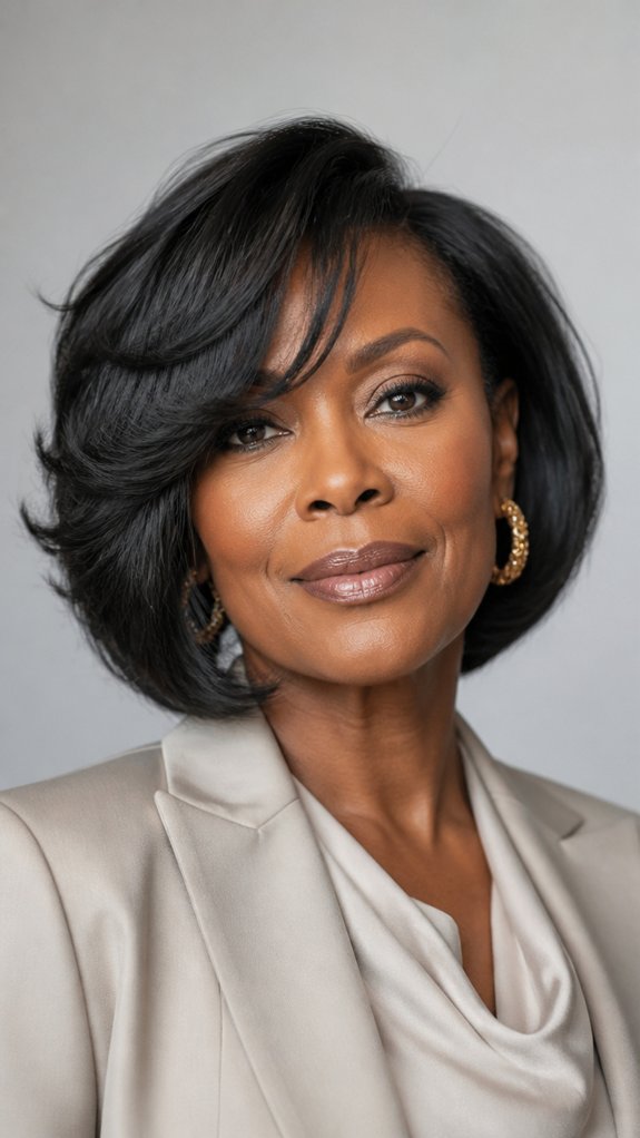 soft side swept facial framing