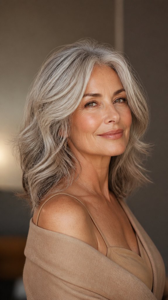soft smoky gray balayage