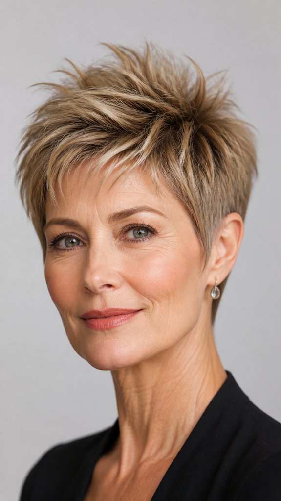 soft spiky stacked pixie volume