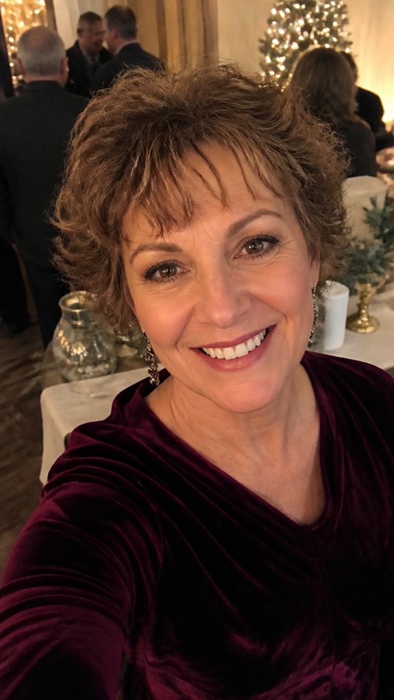 soft wispy curled holiday frame