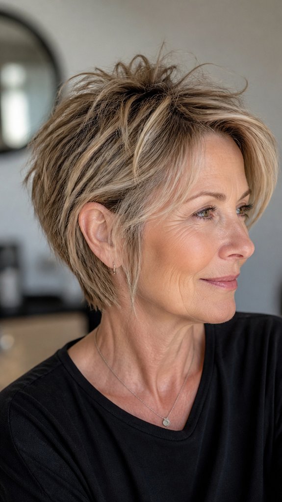 spiky textured pixie bob