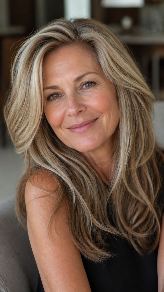subtle balayage with shadow rooting