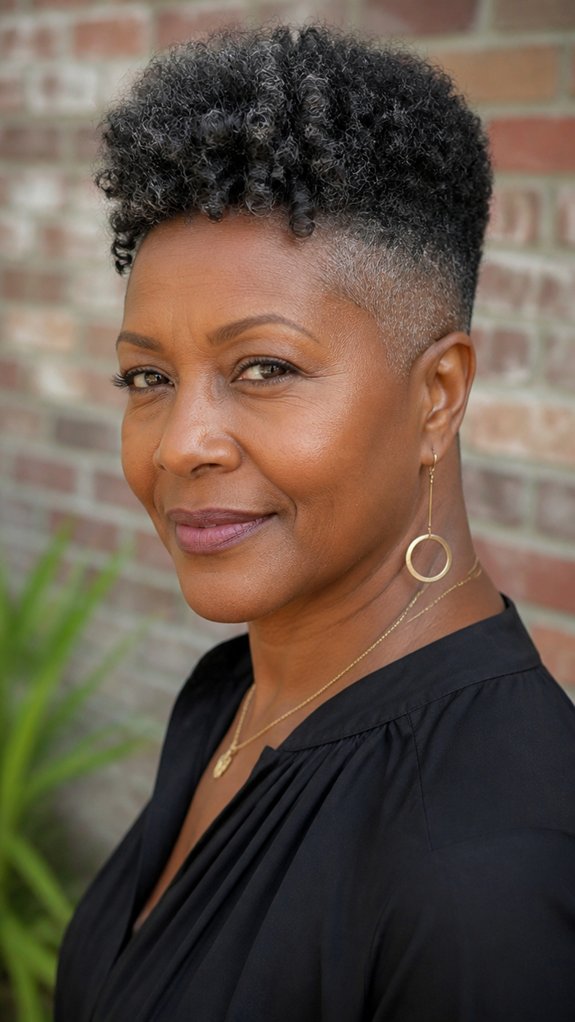 tapered fade with defined curls