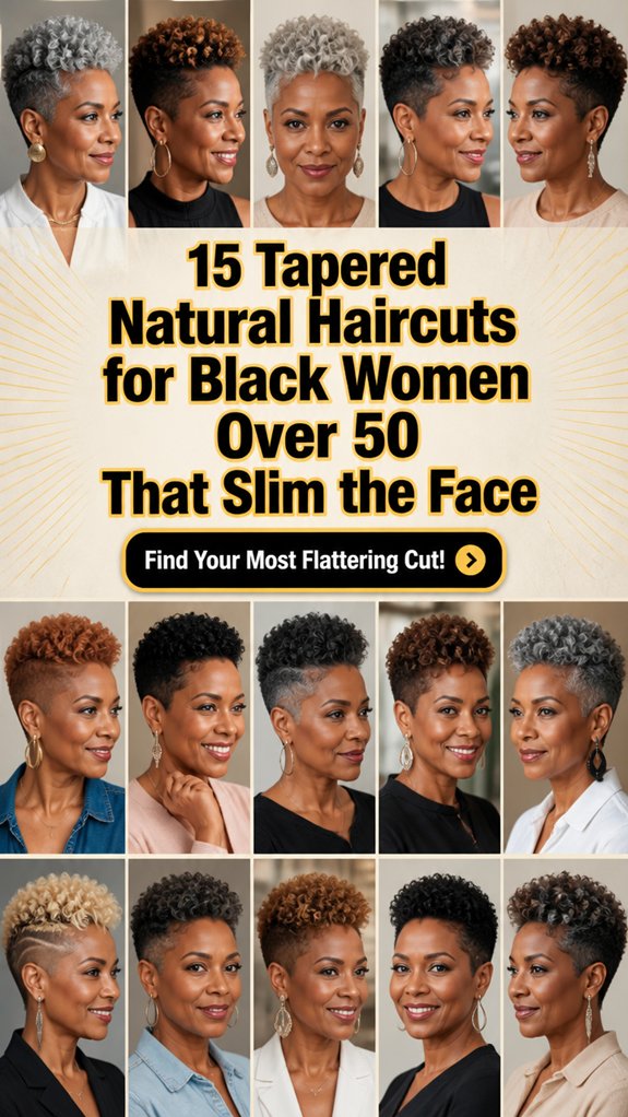 tapered natural haircuts slimming faces