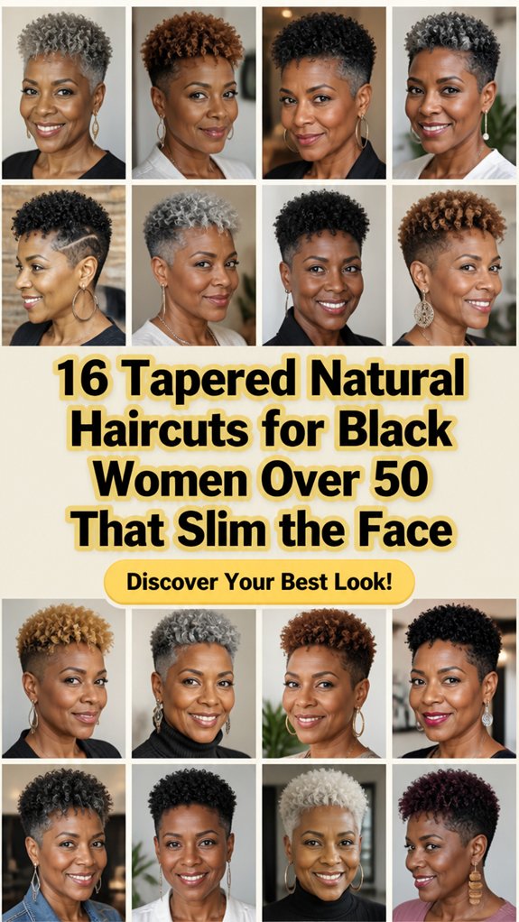 tapered natural haircuts slimming faces