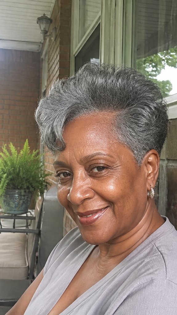 tapered sides feathered neckline