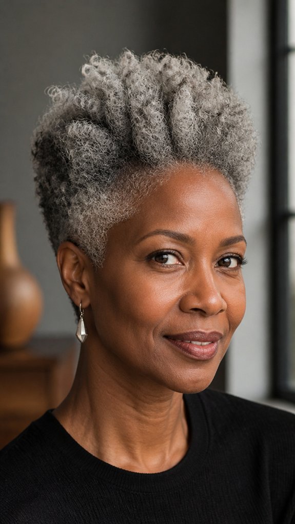 textured faux hawk for volume