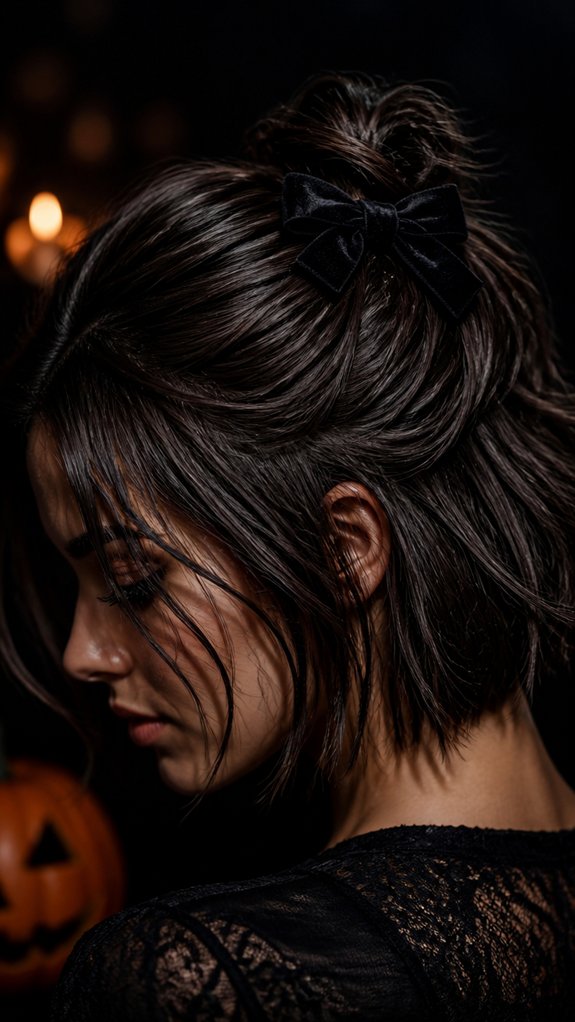 textured half up knot elegance