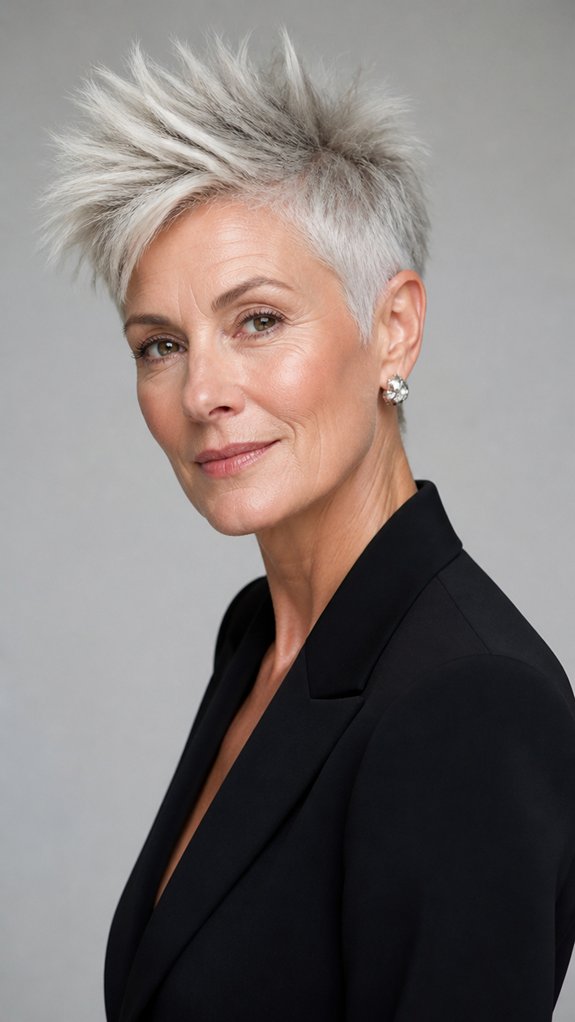 textured spiky undercut pixie