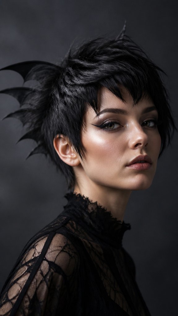 tousled bat wing textured pixie