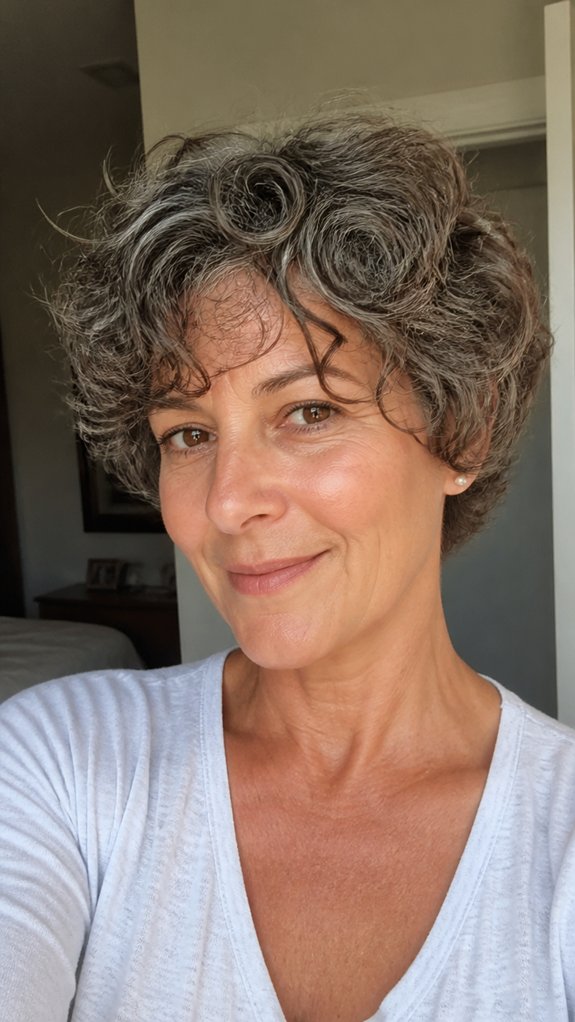 tousled short curls boost volume