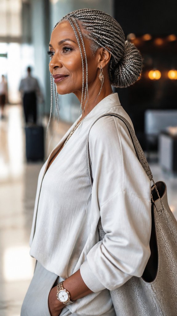 travel ready wrinkle resistant silver braids
