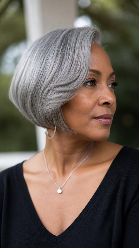 undercut bob with hidden texture