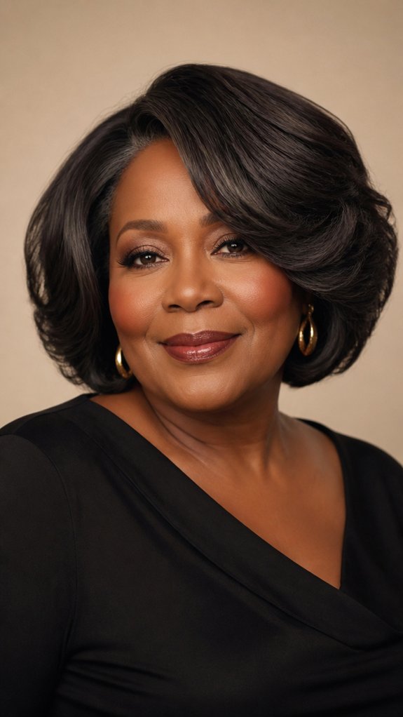 voluminous jawline defining bob