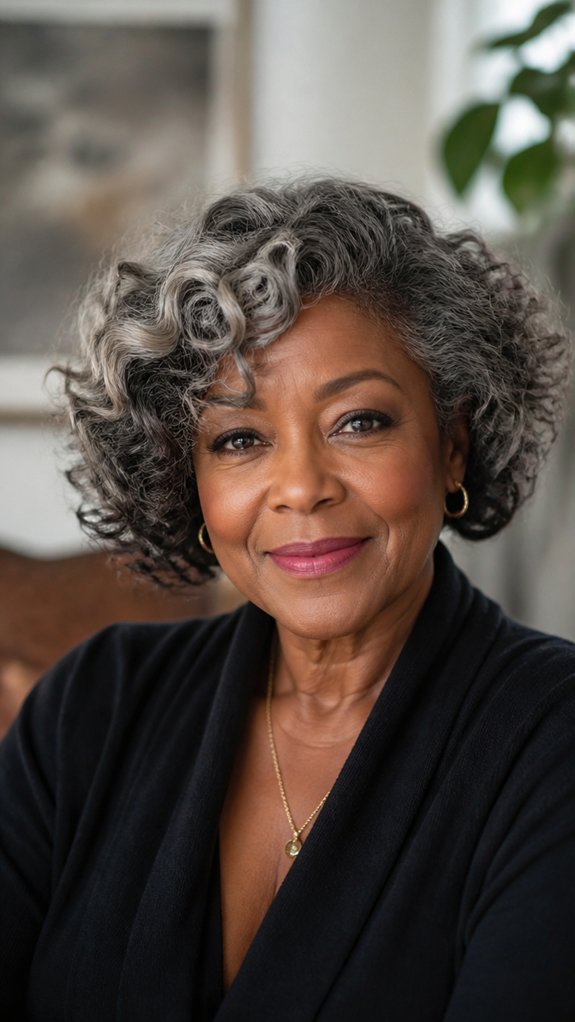 voluminous natural curly bob