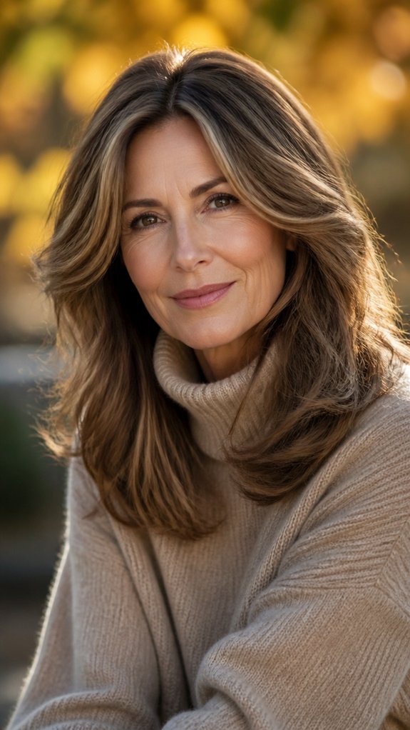 warm skin matching honey balayage