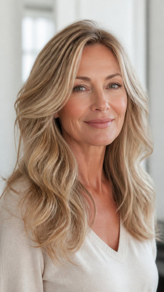 wavy long layers lifted ends