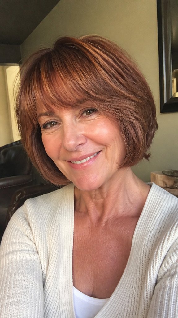 wispy bangs framing cheekbones
